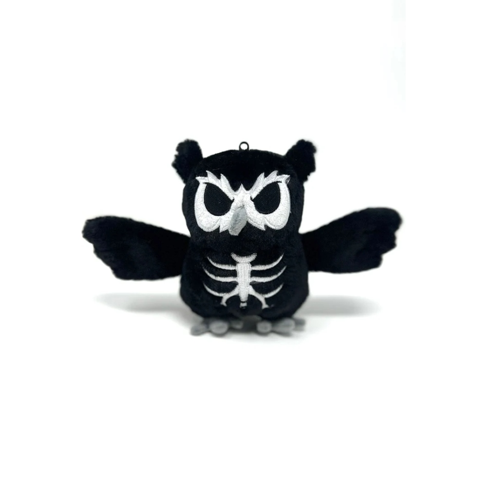 Vampire Freaks - Skelehoot Owl Plush 3D Keychain - Black/White